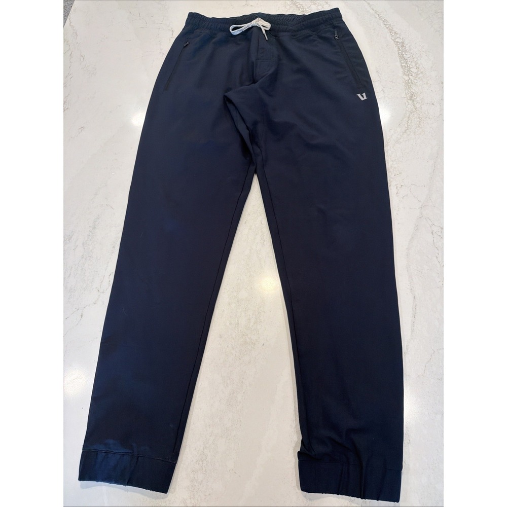 Vuori Transit Jogger Pants Mens Sz Medium Drawstring Zip Pockets V417 30x30 Blue